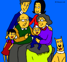 Dibujo Familia pintado por jero