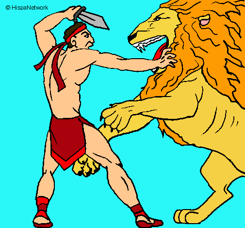 Gladiador contra león