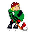 Dibujo Niño jugando a hockey pintado por hochey