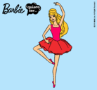 Dibujo Barbie bailarina de ballet pintado por comedora