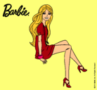 Dibujo Barbie sentada pintado por payolin00