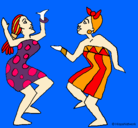 Dibujo Mujeres bailando pintado por GTRAYDFHGVYD