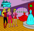 Dibujo Barbie mirando vestidos pintado por yulisa09