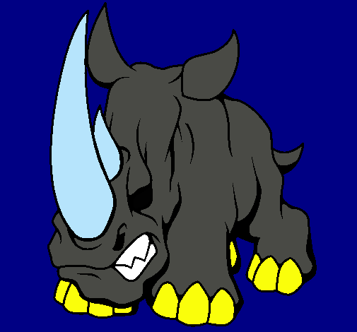 Dibujo Rinoceronte II pintado por Undertako