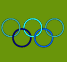 Dibujo Anillas de los juegos olimpícos pintado por locita