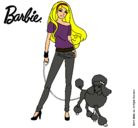 Dibujo Barbie con look moderno pintado por beatris