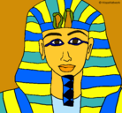 Dibujo Tutankamon pintado por Faraon