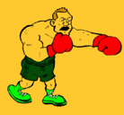 Dibujo Boxeador pintado por peye