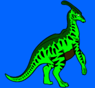 Dibujo Parasaurolofus con rayas pintado por fabulos