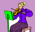 Dibujo Dama violinista pintado por merrilleen