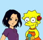 Dibujo Sakura y Lisa pintado por anto1018