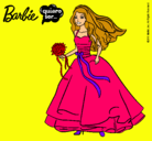 Dibujo Barbie vestida de novia pintado por eriakk