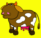 Dibujo Vaca pensativa pintado por cheito