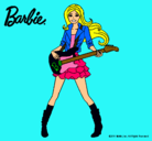 Dibujo Barbie guitarrista pintado por merliah