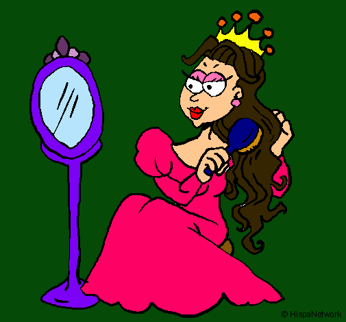 Dibujo Princesa y espejo pintado por kmy-maura