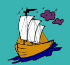 Dibujo Barco velero pintado por BARTOLINA
