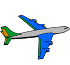Dibujo Avión pintado por avion