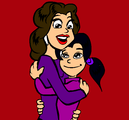 Dibujo Madre e hija abrazadas pintado por PoaPolita