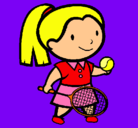 Dibujo Chica tenista pintado por Malenitaa