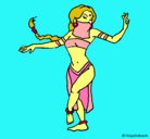 Dibujo Princesa mora bailando pintado por carloty