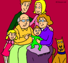 Dibujo Familia pintado por aceptar