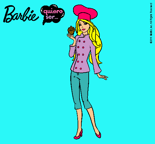 Dibujo Barbie de chef pintado por dragon2012