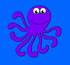 Dibujo Pulpo 2 pintado por lezti_05