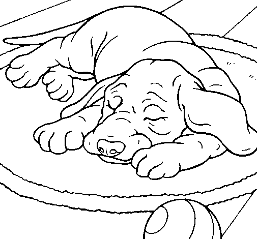 Dibujo Perro durmiendo pintado por Mindrax