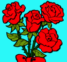 Dibujo Ramo de rosas pintado por 0clara0