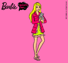 Dibujo Barbie con un gatito pintado por fernandahuerta