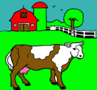 Dibujo Vaca pasturando pintado por isai