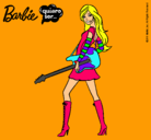 Dibujo Barbie la rockera pintado por gata10