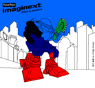 Dibujo Imaginext 4 pintado por poliji