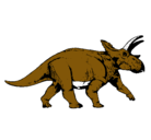 Dibujo Triceratops pintado por davidal