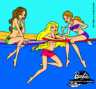 Dibujo Barbie y sus amigas pintado por llanos