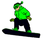 Dibujo Snowboard pintado por snowboard