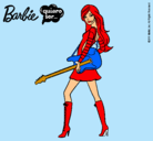 Dibujo Barbie la rockera pintado por gral