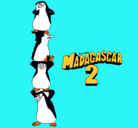 Dibujo Madagascar 2 Pingüinos pintado por caleb