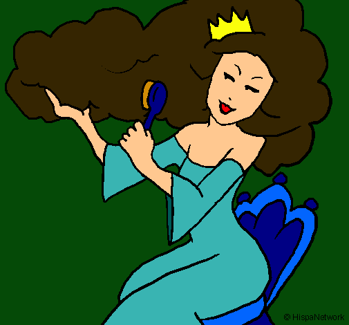 Dibujo Princesa peinándose pintado por kmy-maura