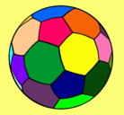 Dibujo Pelota de fútbol II pintado por colorida