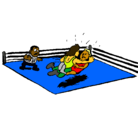 Dibujo Lucha en el ring pintado por hoy10