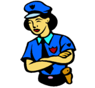 Dibujo Mujer policía pintado por annk