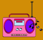 Dibujo Radio cassette 2 pintado por fernandahuerta