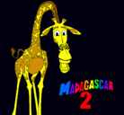 Dibujo Madagascar 2 Melman pintado por jbhs