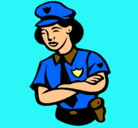 Dibujo Mujer policía pintado por ZAPATA
