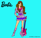 Dibujo Barbie rockera pintado por chinchilla