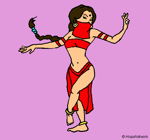 Dibujo Princesa mora bailando pintado por beatris