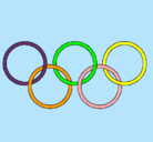 Dibujo Anillas de los juegos olimpícos pintado por AMISPALLOLLA