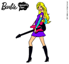 Dibujo Barbie la rockera pintado por yayra