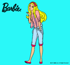 Dibujo Barbie con look casual pintado por rania